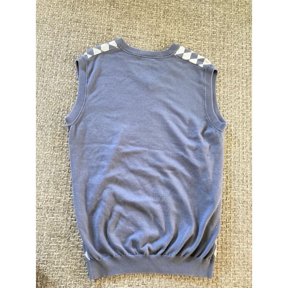 Lacoste Mens V Neck Sleeveless AOP Blue 100% Cotton Sweater Vest Size 5 - Picture 7 of 11